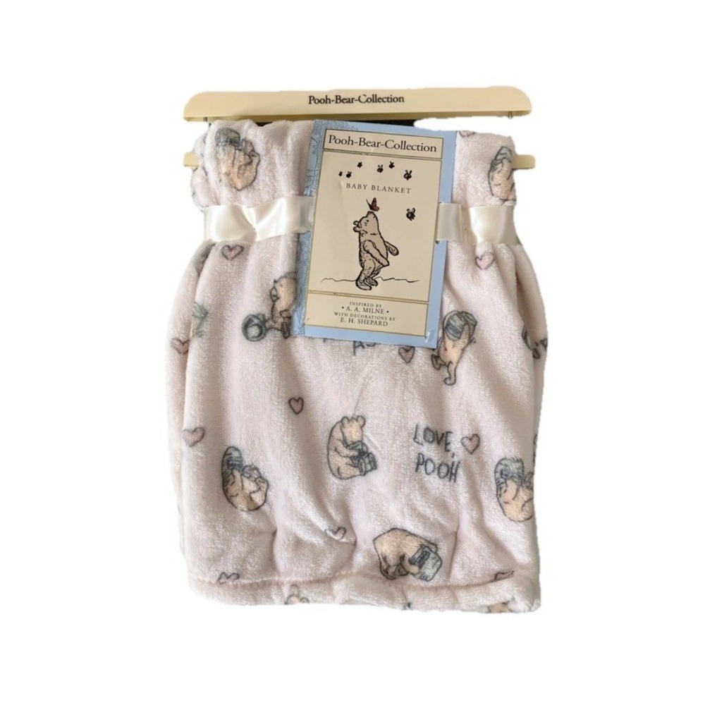 Disney Pooh Bear Collection Baby Blanket -Love Pooh You're As Sweet As Hunny NWT - Picture 7 of 12